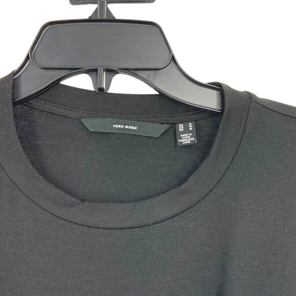 Vero Moda Nelly Ruched Knit Top Black Size Medium NWOT $62 MSRP - Picture 3 of 8